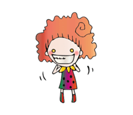 Girl stylish softly sticker #1357892