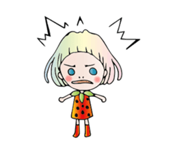 Girl stylish softly sticker #1357898