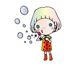 Girl stylish softly sticker #1357900