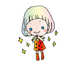 Girl stylish softly sticker #1357901