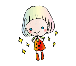 Girl stylish softly sticker #1357901