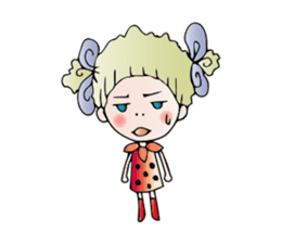 Girl stylish softly sticker #1357902