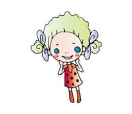 Girl stylish softly sticker #1357904