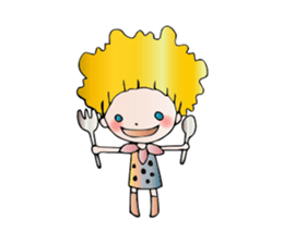 Girl stylish softly sticker #1357906