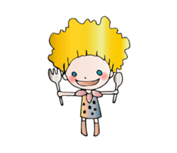 Girl stylish softly sticker #1357906