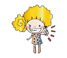 Girl stylish softly sticker #1357907