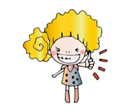 Girl stylish softly sticker #1357907