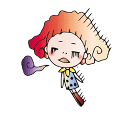 Girl stylish softly sticker #1357911