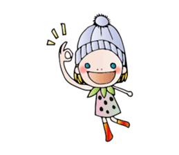 Girl stylish softly sticker #1357912