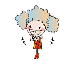 Girl stylish softly sticker #1357919