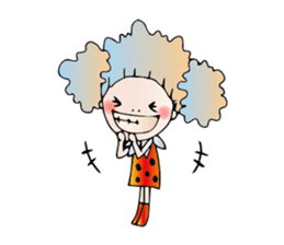 Girl stylish softly sticker #1357919