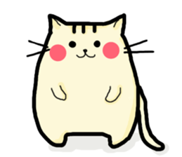 Rosy cheeks Cat sticker #1358126