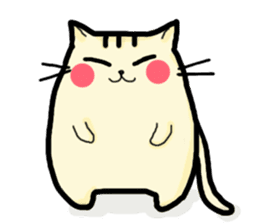 Rosy cheeks Cat sticker #1358127