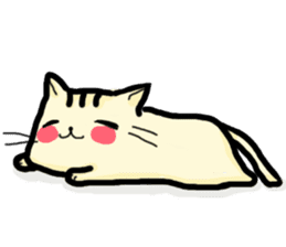 Rosy cheeks Cat sticker #1358128