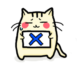 Rosy cheeks Cat sticker #1358141