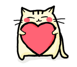 Rosy cheeks Cat sticker #1358142