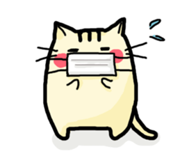 Rosy cheeks Cat sticker #1358152