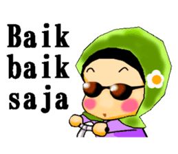hijabista. Indonesian version sticker #1359892