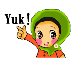 hijabista. Indonesian version sticker #1359913