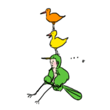 super bird human sticker #1360007