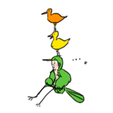 super bird human sticker #1360007