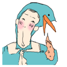 super bird human sticker #1360017