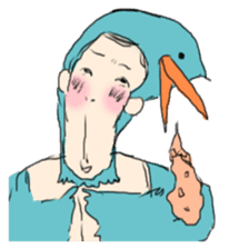 super bird human sticker #1360017