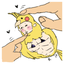 super bird human sticker #1360019