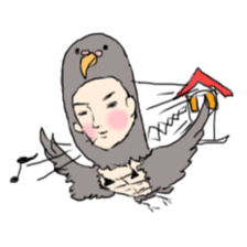 super bird human sticker #1360026