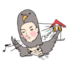 super bird human sticker #1360026