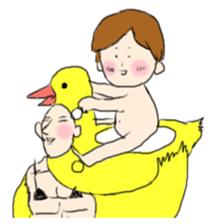 super bird human sticker #1360030