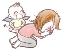 Situations Sticker  mom &  baby(toddler) sticker #1360611