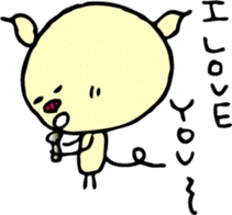 Lovely PIG mu-mu- sticker #1361417