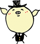 Lovely PIG mu-mu- sticker #1361427