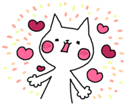 HAHUO of the white cat sticker #1363165