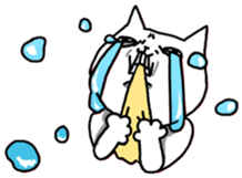 HAHUO of the white cat sticker #1363172