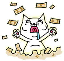 HAHUO of the white cat sticker #1363174