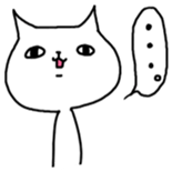 HAHUO of the white cat sticker #1363176