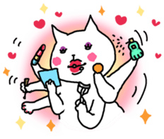 HAHUO of the white cat sticker #1363182