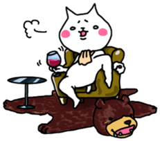 HAHUO of the white cat sticker #1363184