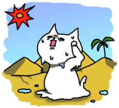 HAHUO of the white cat sticker #1363187