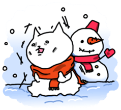 HAHUO of the white cat sticker #1363188