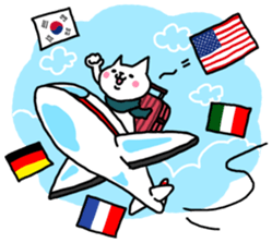 HAHUO of the white cat sticker #1363189