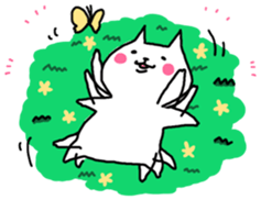 HAHUO of the white cat sticker #1363190