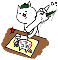 HAHUO of the white cat sticker #1363194