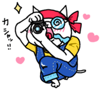 HAHUO of the white cat sticker #1363200