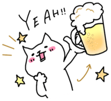 HAHUO of the white cat sticker #1363201