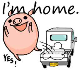 That pig with that dog. sticker #1364329