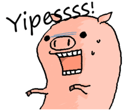 That pig with that dog. sticker #1364333