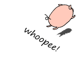 That pig with that dog. sticker #1364336